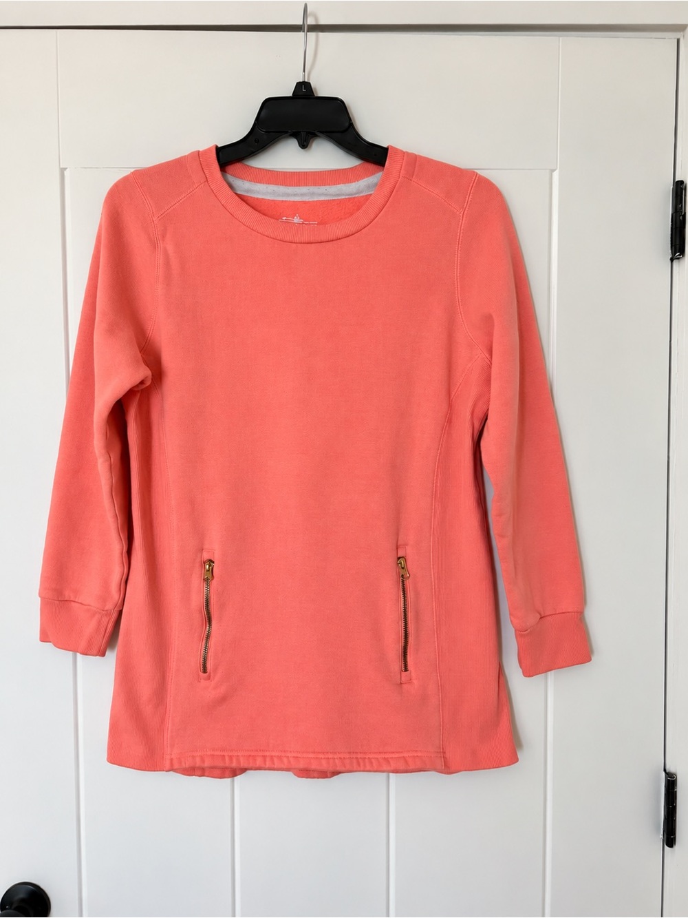 Charles River Apparel Women’s Coral Pullover Sweatshirt with Gold Zippers